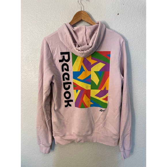 Reebok Other - Pink ReeCycled Reebok Hoodie Pullover Long Sleeve Sweatshirt Mens Small